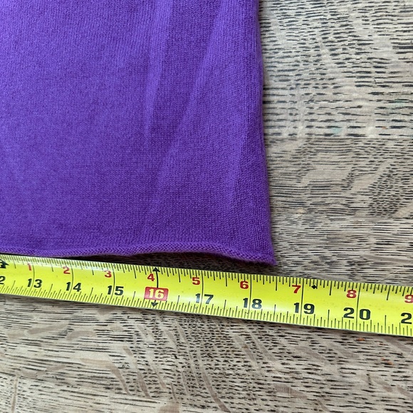 J. Crew NWOT Collection 100% Italian Cashmere Purple Magenta Sweater medium - Picture 11 of 16